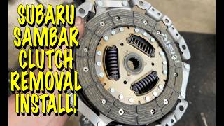SUBARU SAMBAR - Removing and Installing New Clutch Disk , Pressure Plate and Throw Out Bearing