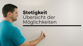 Stetigkeit, Übersicht der Möglichkeiten, mit stetig hebbarer Lücke | Mathe by Daniel Jung