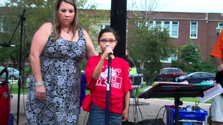 Alexandria Callahan singing the "Star Spangled Ban...
