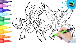 Pokemon Coloring Scyther and Scizor I Fun Coloring Videos For Kids screenshot 4