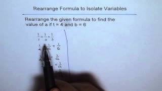 Rearrange Reciprocals Formula Rate of Work Done Application