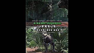 Giganotosaurus vs indominus rex #short #jurassicworldcampcretaceous #jurassicworldchaostheory