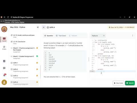 PYTHON Week 3 Updated All GrPA Solutions | IIT Madras BS Degree Programme 2026