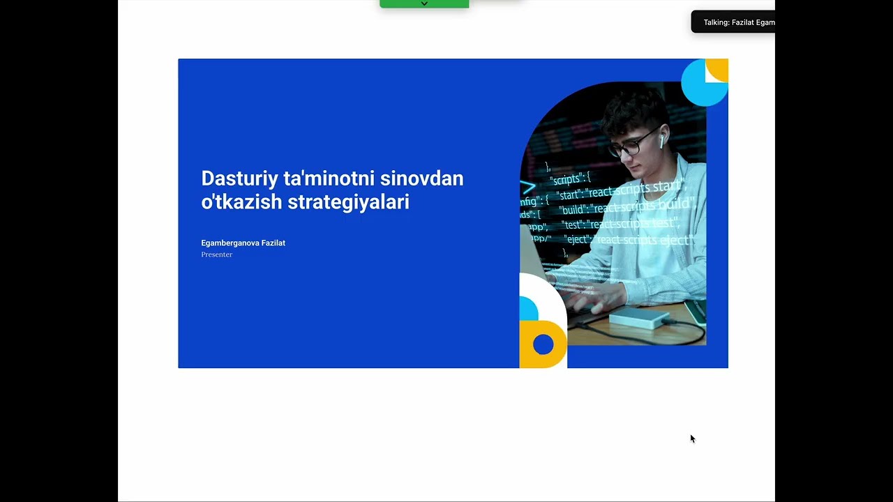 Dasturiy ta’minotni sinovdan o’tkazish strategiyalari.