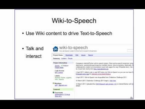 CherryPy and Wiki-to-Speech