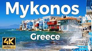 Mykonos, Greece Walking Tour (4k Ultra HD 60fps) – With Captions