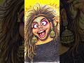 Funny Cartoon Transformation 😂🔥 | Crayon Sketch Meme Art | Crazy Face Edit #Shorts 