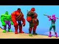 GTA 5 Ragdolls Spiderman vs Red Hulk vs Blue Hulk vs Harley Quinn (Euphoria physics Funny Moments)