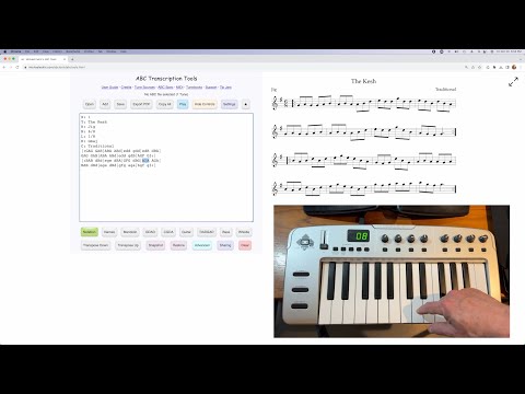 ABC Transcription Tools - Type Your ABC Using a USB or Bluetooth MIDI Keyboard