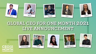 CEO for One Month 2021 announcement