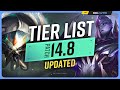 New updated tier list for patch 148  league of legends