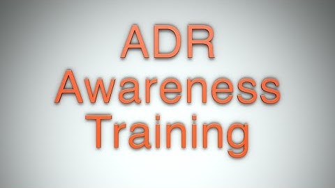 ADR Awareness Training Online