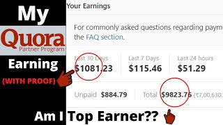 How Much Do I Earn With Quora Partner Program 2026😱😱 | Aksh Verma