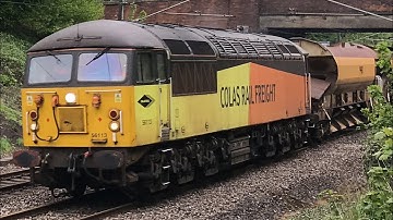 Colas Rail 56113 & 56105 Passing Croft | 608T Durham to Doncaster Up Decoy | 23/05/21