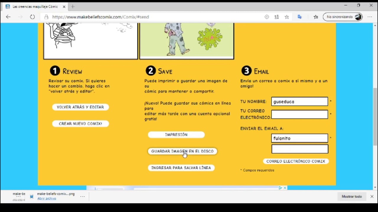 Tutorial básico Makebeliefscomix - YouTube