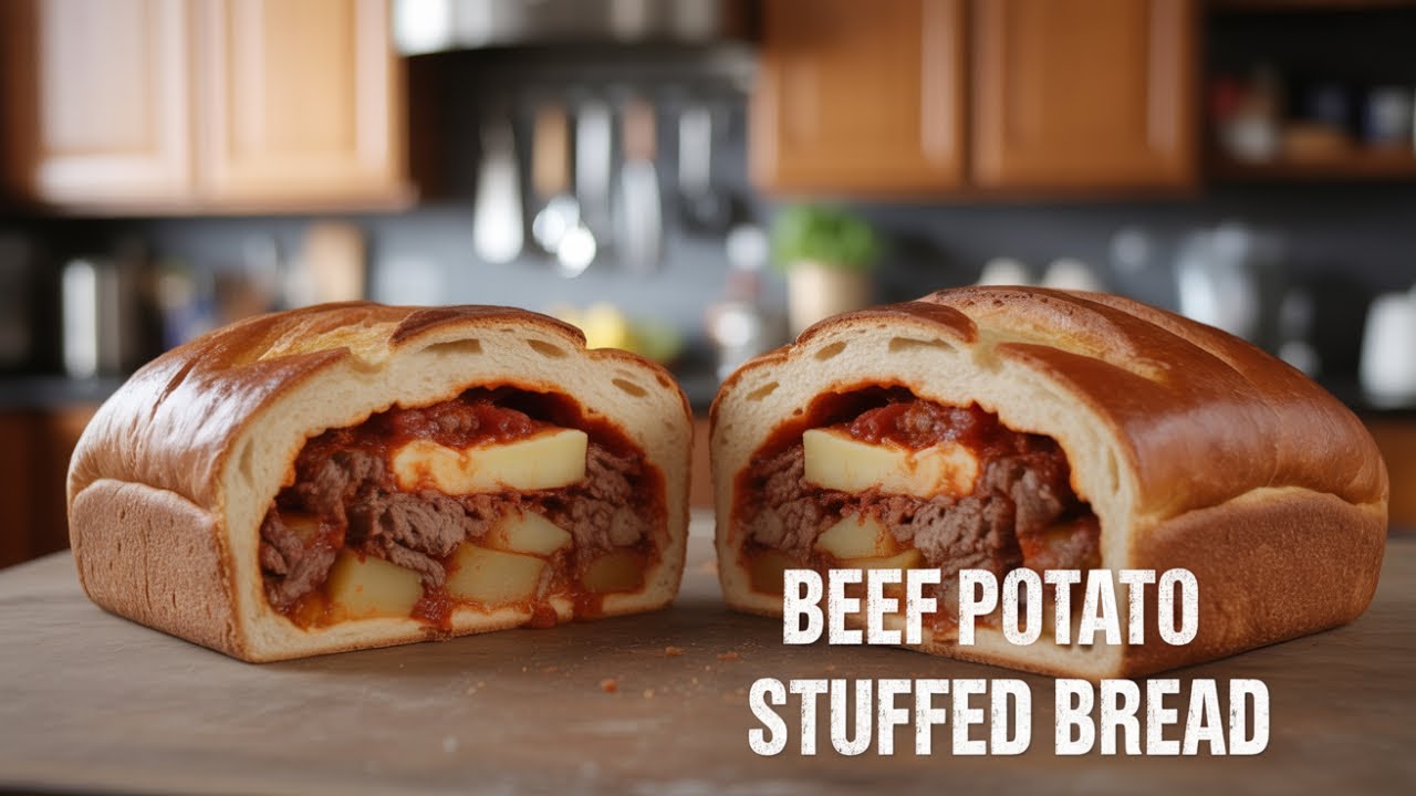 10-Minute Beef & Potato Stuffed Bread | Quick & Easy Recipe” - YouTube