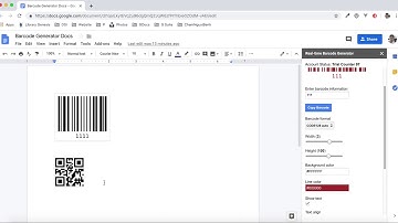 QR Code and Bar Code G Suite Add On for Google Docs