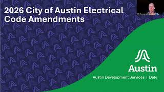 2026 City of Austin Electrical Code Amendments