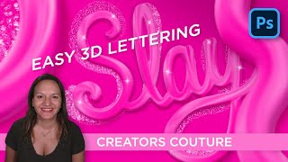 Barbie Inspired 3D Lettering with Glitter Effect in Photoshop - Easy Digital Art Tutorial screenshot 2