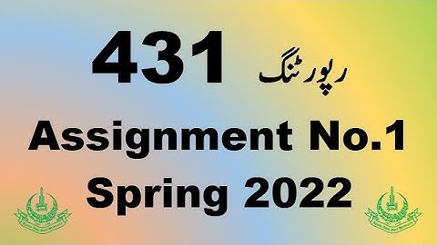 AIOU Code 431 Solved Assignment No.1 Spring 2022