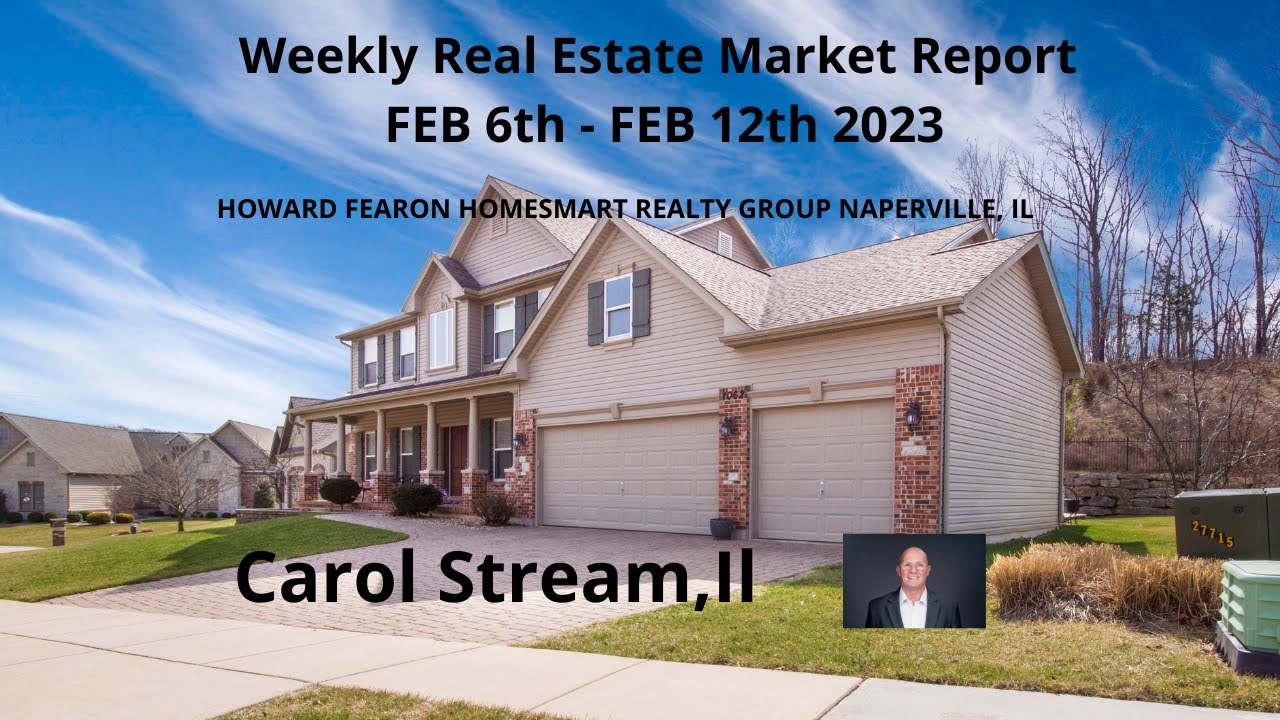 2023 Weekly Real Estate Market Report, Carol Stream Il. Feb 16th, Carol Stream Realtor