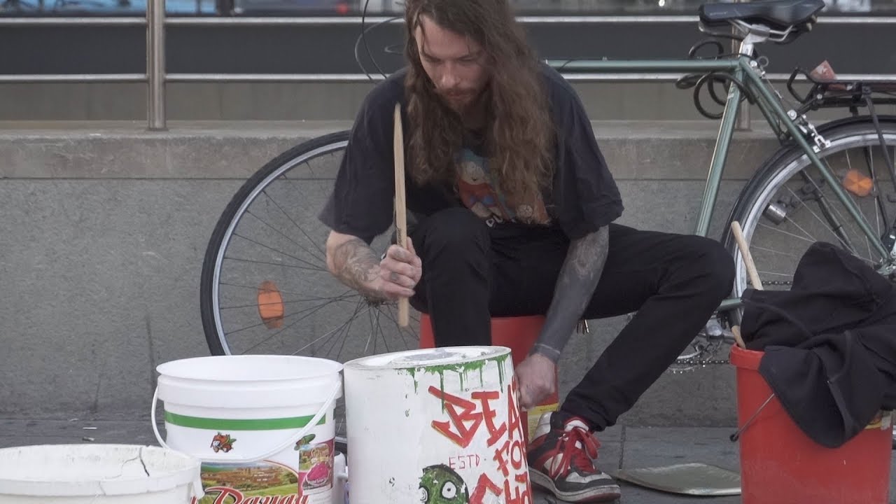 Best Street Drummer in Berlin YouTube