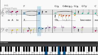 Oh, Lonesome Me by Don Gibson - Easy piano tutorials with sheetmusic