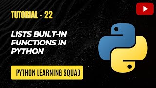 #22 Built-in Functions of List in Python | Part - 2 | Built-in Functions in Hindi
