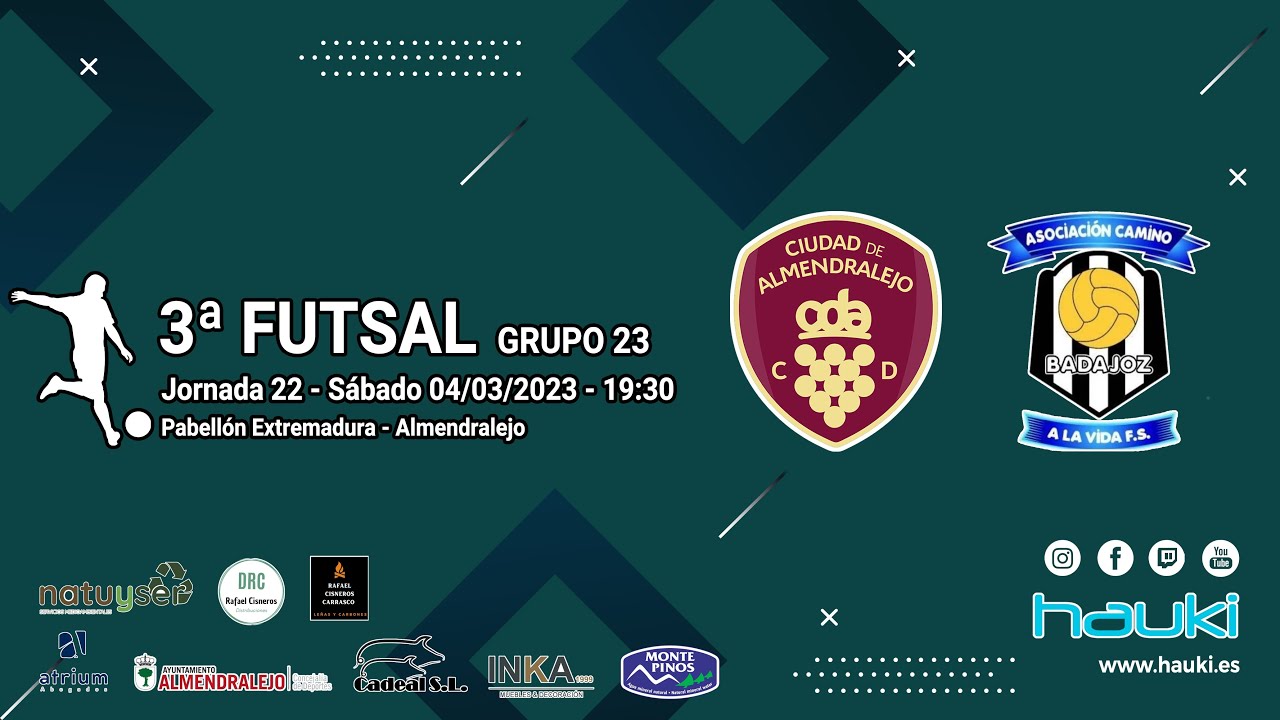 🧔🏻‍⚽ 3ª División Nacional Futsal - Jornada 22 - CD Ciudad de Almendralejo - GV Energía Badajoz  🇪🇸