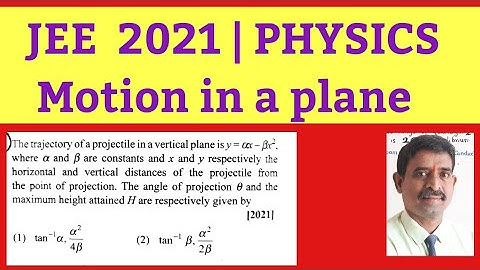 The trajectory of a Projectile  in a vertical plane is  y=αx-  βx² | JEE 2022 | NARASIMHARAO