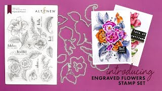 Altenew Stamps Intro - Engraved Flowers