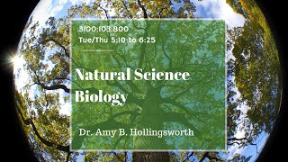 Day 1 Natural Science Biology Lecture Chapter 1 and Intro to Course