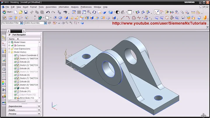 Siemens Nx CAD Basic Modeling Training Tutorial for Beginner - 3 | UG NX