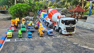 MAIN RC Mobil Truk Molen Panjang Bongkar Mobil Mobilan Truk Molen, Forklift, Buldoser, Truk Tambang 
