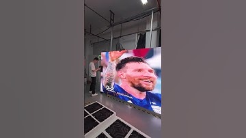 1s installation of the LED module.#messi #soccer #ledscreen #leddisplay #ledvideowall #yuchip #led
