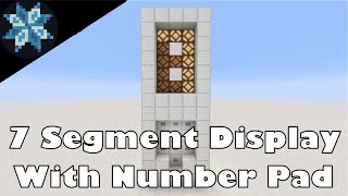 Famous How To Build A 7 Segment Display With A Number Pad In Minecraft! Net Worth