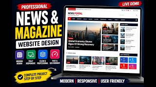 Professional News & Magazine Website Design | Modern News Portal Website Demo