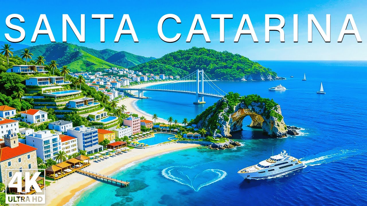 [4K] Santa Catarina 2026 🇧🇷 Emerald Coastlines & Atlantic Beaches Aerial View Deep House Chill Music