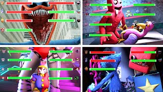 Top 5 Poppy Playtime Chapter 3 vs FNaF Fight Animations WITH Healthbars