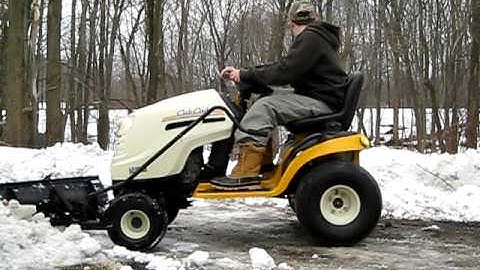 Cub Cadet tractor plowing snow 3