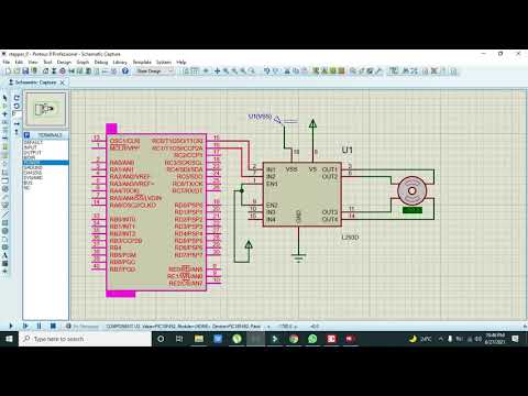 how to interface a bipolar stepper motor with pic 18f452 in proteus using micro c
