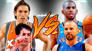 John Stockton and Steve Nash vs Chris Paul and Jason Kidd