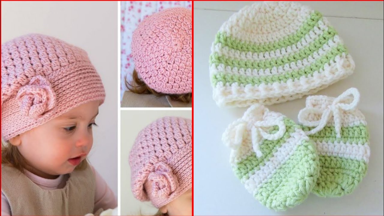 Crochet Baby girl Hats design YouTube