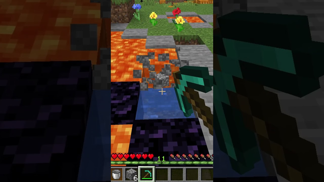 EASILY Build a Nether Portal FAST! #minecraft #survival #nether