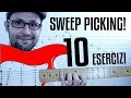 10 esercizi GRADUALI per imparare lo SWEEP PICKING! Tutorial chitarra