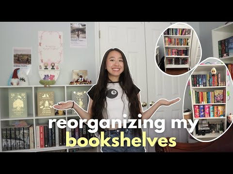 reorganizing my home library FULL bookshelf tour 250 books by Amy Ngo