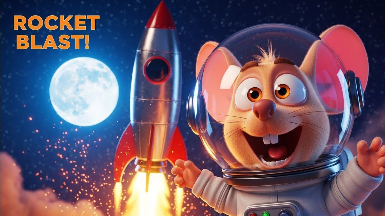 Rocket to the Moon! 🚀🌙 | Swingin’ Space Adventure Song for Kids | Fun Cartoon Music Part 1