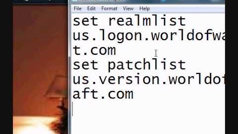 How to change your realmlist in WoW