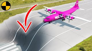 Planes vs Giant Pit 😱 BeamNG.Drive screenshot 5