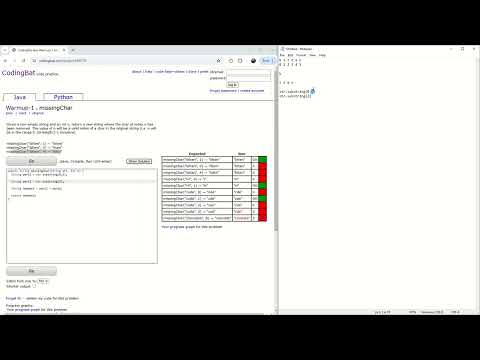 CodingBat Java - Warmup1 Task 10 - missingChar